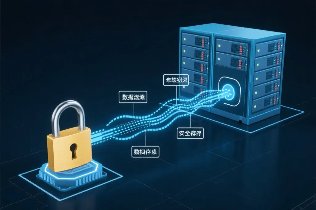 数据加密与存储流程示意图